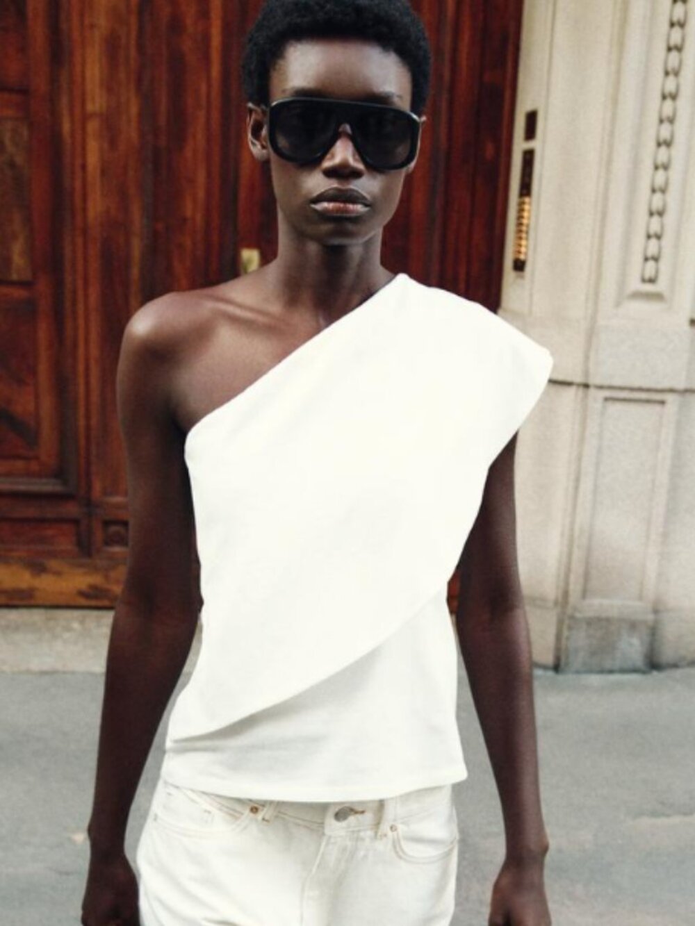 ZARA ASYMMETRIC INTERLOCK TOP - Picture 2 of 5